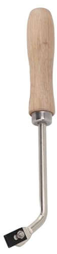 TOPINCN Couteau à Gouge de Soudage de Sol en Plastique PVC avec Manche en Hêtre, Raboteuse à Rainurer en Bois de Hêtre, rainurage en Métal, rainurage de Sol en Plastique PVC