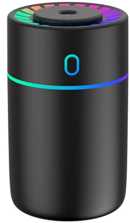 Nicear Ambientador Para Coche Y Difusor De Aceites Esenciales Con Luz Ambiental RGB, 2 Modos De Niebla, Humidificador USB (para Coche/casa), Apagado Automático