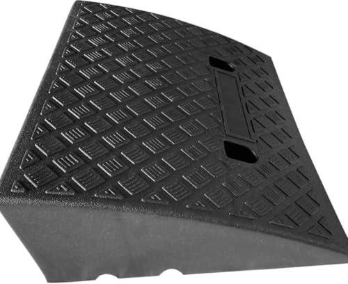 Bordsteinrampen, Tragbar, Rollstuhlrampe Für Auto, Motorrad, Rollstuhl, Rollator, 50×40×17cm, Schwarz
