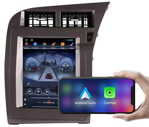 Autoradio Android 15 con navigatore satellitare per Aud-i A6 LHD/RHD (2005-2011) da 9,7 pollici, touchscreen, lettore DVD multimediale con navigazione GPS wireless Carplay, ricevitore FM BT, 5G-WiFi,