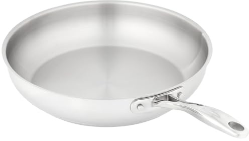 Stellar Profile Stainless Steel Uncoated Frying Pan -28 cm, Durable Frying Pan for Everyday Cooking, Induction Ready, Oven & Dishwasher Safe