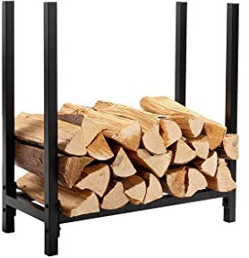 Portalegna da ardere, in ferro, resistente, da pavimento, per interni ed esterni, impilabile, per uso domestico