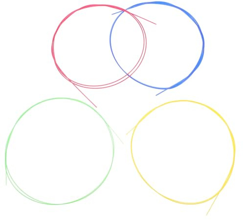 UTHCLO 4 Stück Bunte Nylon Ukulelensaiten U104 mit Glatter Oberfläche und Klarem Klang für Anfänger und Spieler als Ersatzteile für Ukulele Zubehör