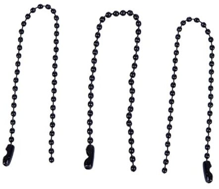 Hemobllo Catena a Sfere in Ferro Nero 2,4mm 100 Pezzi per Targhette | per Ornamenti e Lavori Creativi, Lunghezza Regolabile, Finitura Lucida e Superficie Levigata, Confezione da 100