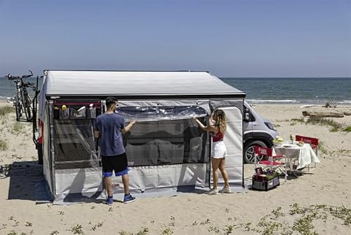 Fiamma Privacy Room - Toldo para toldo (80% policloruro, 10% poliéster, 10% Fibra de Vidrio, 260-300 cm), Color Gris y Blanco