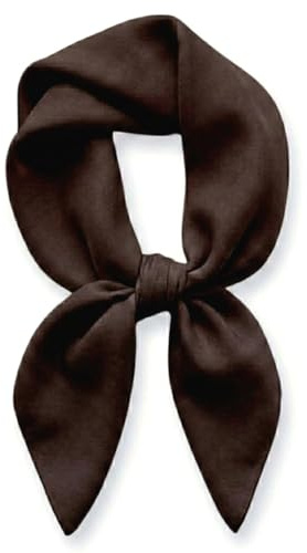 TigerTie Damen Nickituch Halstuch in dunkelbraun einfarbig Uni - Weiches Tragegefühl - Tuchgröße 60 x 60 cm - 100% Baumwolle