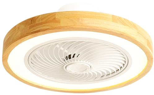 IONAZQTWW Ventilatore da soffitto Silenzioso in Legno con Telecomando 6 velocità Timer 2H Luce dimmerabile Motore DC Reversibile Funzione di Memoria Elegante lampadario Ventilatore da soffitto.