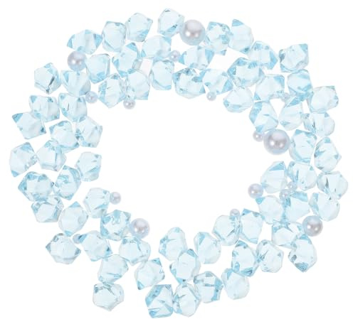 UPKOCH Galets Décoratifs pour Aquarium 40g, Gravier Bleu en Résine Transparente, Cristaux de Quartz Colorés Naturels, Décor pour Aquarium à Poissons, Substrat Imitation Environnement
