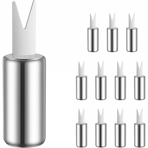 12 Pcs Stainless Steel Sweetcorn Holders, Reusable Corn on the Cob Skewers, Durable Corn on Cob Holders for Summer BBQ, Family Picnics, Camping, Parties and Kitchen