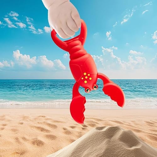 Plastic Lobster Grabber Toy, Lobster Claw Sand Grabber Outdoor Beach Digger, Lightweight Sandbox Digger for Boys and Girls Sand Toys, Fun Encourages Group Play Friendly Design