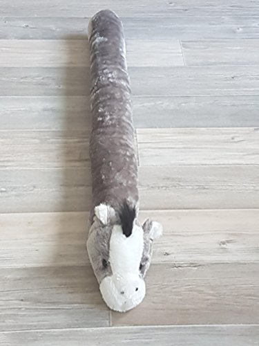 Zugluftstopper Windstopper Türvorleger Zugluft Tiere Plüsch 90cm Energiespar für Tür & Fenster (Esel)