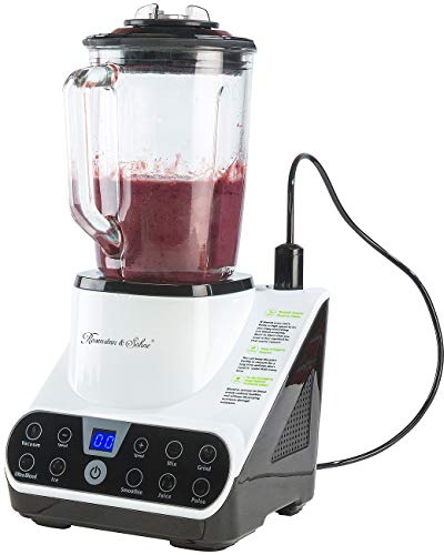 Rosenstein & Söhne vacío mezclador: Batidora de pie con función de vacío y pantalla táctil LED, 1,5 l, 1300 W (Procesadores de comida, Mezclador de alto rendimiento, Envasadoras al vacío)