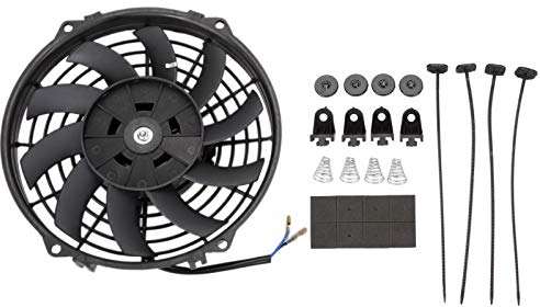 Madlife Garage 9 inch 12V 80W Universal Electric Slim Line Curved Blade Radiator Engine Cooling Fan