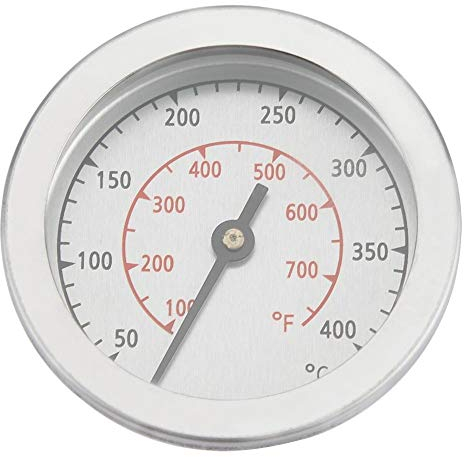 Thermomètre barbecue, cadran analogique jauge de température en métal thermomètre barbecue double échelle 100~700 100, mesure avec précision pour grill, barbecue ou four