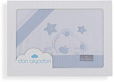 Don Algodón Sábanas Cochecito Viggo Blanco Azul