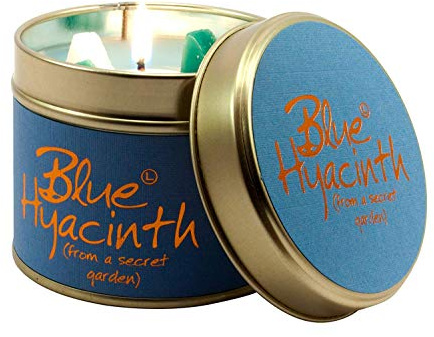 2 x Blue Hyacinth Tin, l x 7.7cm w x 6.6cm h