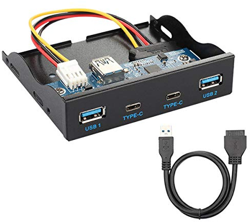 CY USB3.0 USB-C HUB 4 Anschlüsse Frontplatte Motherboard 20-poliges Kabel für 3,5-Zoll-Diskettenschacht