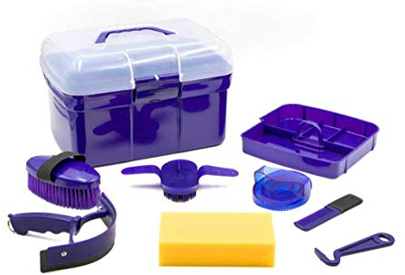 AMKA Putzbox für Kinder Putzkasten - Putzkoffer gefüllt 7 Teile (lila)