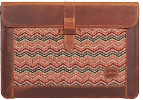 LONDO Lederhülle Kompatibel mit MacBook Pro 16 & MacBook Pro 15 Zoll (M5, M4, M3, M2, M1, Pro, Max), Premium Top-Grain Echtleder Laptoptasche, Camel, Modelle 2020 bis 2026
