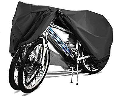 Namvo Vattentätt cykelöverdrag för cykelöverdrag för 2 cyklar, 210D Oxford-tyg kraftigt damm regn UV snö vindtät för utomhusförvaring 200 x 75 x 110 cm (78,8 x 29,5 x 43,3 tum)