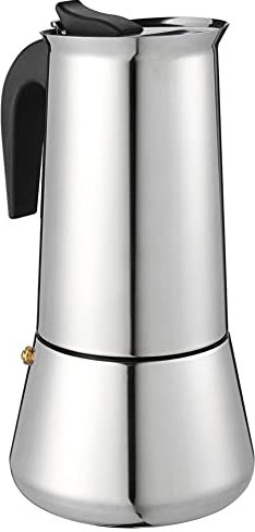 Cabilock 1pezzi Caffettiera Espresso Acciaio Inossidabile Tazze Compatibile Con Induzione Facile Da Usare e Pulire Manico Antiscottatura Per Casa e Ufficio