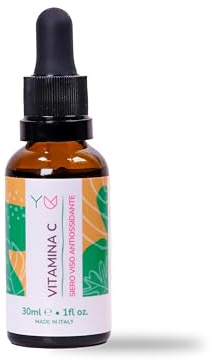 Siero Viso Vitamina C - Attivo Puro - Booster Antiossidante - per tutti i tipi di pelle, illuminante, schiarente - Made in Italy - 30 ml