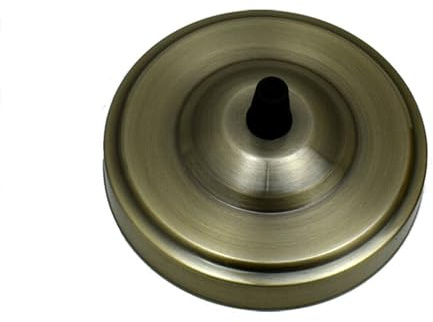 LEDSone Einzelpunkt-Deckenleuchte für Pendelleuchten, 108 mm, Metall, antike Seitenbefestigung, Deckenrosette mit Zubehör für Decken- und Wandleuchte. (Grünes Messing)