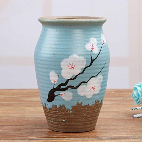 Vaso da fiori in ceramica Fatto a mano Carnoso Traspirante Alto Colorato Fioriera retrò Semplicità creativa di gres di medie dimensioni Vecchio mucchio Cactus Vaso in ceramica Vaso da fiori Fioriera