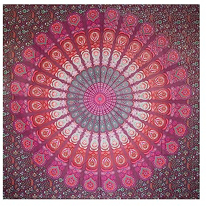 Toalla Grande para Playa y Picnic, Mandala para Pared 100% Algodon, Manta/Mantel/Alfombra/Pareo/Tapiz (210x230cm, Colores Surtidos)