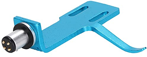 Phono Headshell, Plattenspieler Phonograph Player Headshell mit Verbindungskabel, High-End Phono Cartridge Headshell Plattenspieler Kit (Blau)
