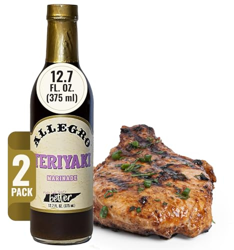 ALLEGRO - The Marinate Everything Marinades | Perfect Marinades for Meat & Veggies | Marinade for Grilling, Roasting & Cooking | Kosher & Gluten Free | 12.7 Oz (Pack of 2) - Teriyaki