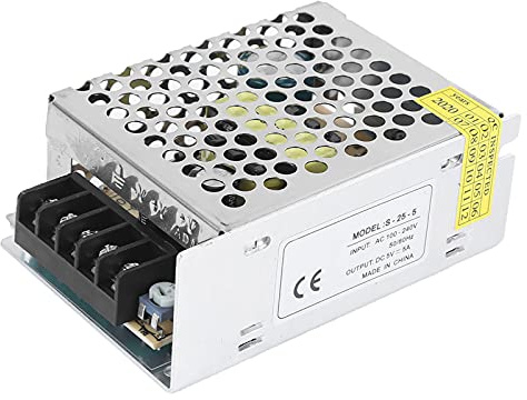 5V 5A 25W Transformador de Fuente de Alimentación, S-25-5 CA 100-240V Fuente Alimentación Conmutada Regulada para Tira del LED