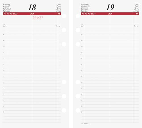 rido/idé dagkalender Timing 2 (2025), 1 sida = 1 dag, 93 x 172 mm, 448 sidor