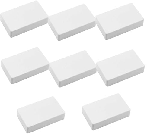 Scatola Giunzione, 8 Pezzi Scatola Derivazione Impermeabili, Scatola Progetto Elettronica Nera, per Scatola di Giunzione di Alimentazione fai da te, 100 X 60 X 25 mm (Bianco)