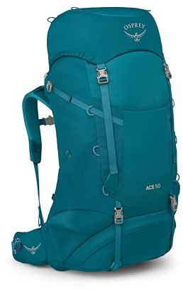 Osprey Ace Trekkingrucksack für Kinder, 50L, Blue Spikemoss/Deep Peyto