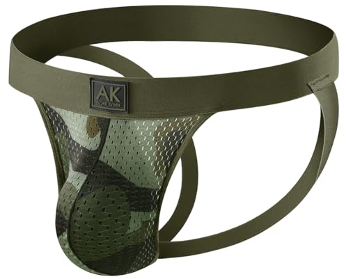 Casey Kevin Jockstrap herr kamouflage slip suspensorium sportunderkläder jock strap stringtrosa, L