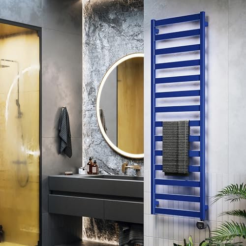 Terma Electric Towel Rail, Steel, Denim Blue, 1760h x 500w (mm) [800w]