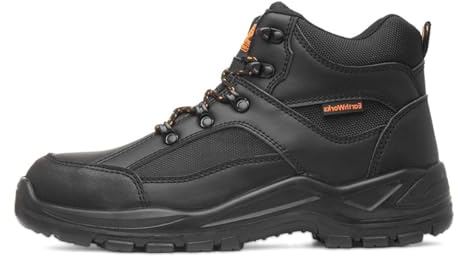 EarthWorks Safety - EarthWorks Scaffold Mens Black Safety Boot - Size 8 UK - Black