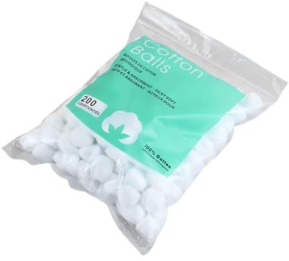 200 Stück Wattebäusche aus 100% Baumwolle, Makeup-Entferner-Pads für Gesicht und Körper, Watte Wattekugeln WattebäLlchen Cotton Balls Wattebausch Wattepads Abschminkpads Pads Gesicht (Weiß)