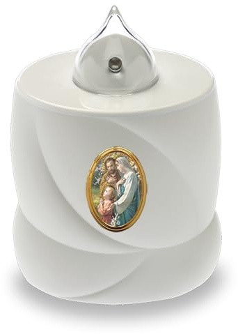 AROBA Candela LED per tombe Luce del lutto – effetto tremolante come una vera candela – lunga durata fino a 200 giorni – riutilizzabile candela per cimitero candela commemorativa candela permanente