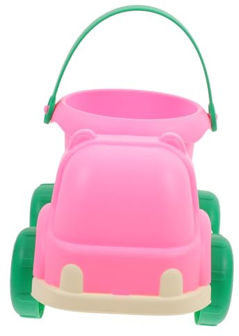 BESTonZON Strand Spielzeugauto LKW-Eimer- Sandauto-spieleimer Car Buckets Auto Mit Spielzeug Kleiner Sandauto- Mehrzweck-LKW-löffel Graben Weiches Gummi Rosa