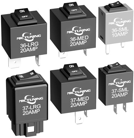 MICTUNING 9038 Relais Bypass Schalter Set Ersatz für 9036 9037, Diagnosegerät Scan Tool für Kraftstoffpumpe, Leuchten und Motoren, 6-Pack