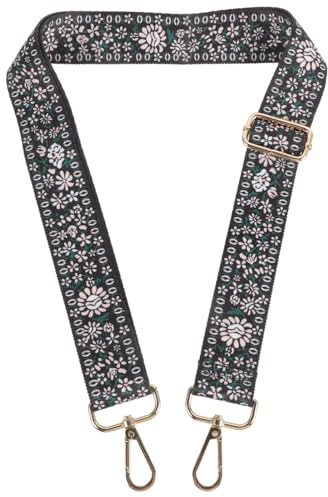 Didiseaon Banjo Strap with Clips: Vintage Banjo Adjustable Strap Comfortable Replacement Shoulder Belt Decor with Sturdy Buckle for Mandolins Present for Musicians: 1