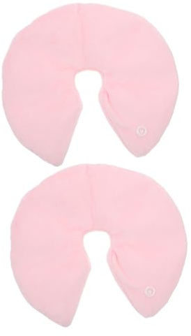 Wiederverwendbare Brustgelkissen 1 Paar aus Gel, Pvc und Stoff | Rosa, Angenehme Passform, für Stillende Mütter, Wärme und Kälteanwendung