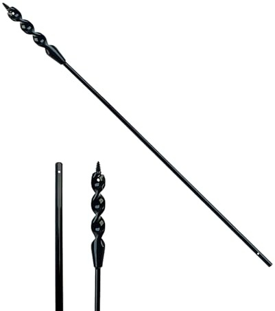 DECKRKAT 36 Flexible Installer Drill Bit - 3/8 Auger with Fish Eye Hole & Anti-Slip 3-Flat Shank for Wire Pulling Through Walls, Ceilings, Sidewalks.