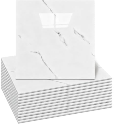 Yuragim Adesivi per piastrelle, 30 x 30 cm, 12 pezzi, autoadesivi, da cucina, 3D, impermeabili, resistenti allo sporco, per bagno, cucina, soggiorno