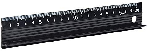 TOPINCN Regla de Oficina, Herramienta de Corte de Aleación de Aluminio, Textura de Tinta, Producción en Línea Recta, 20 Cm en Forma de L (tipo L 20cm)