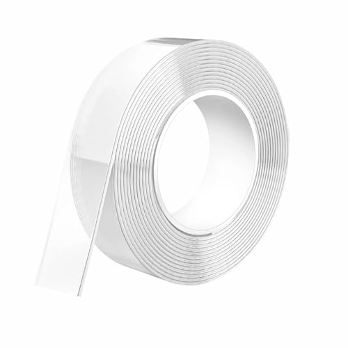 PXRLMYF Cinta Adhesiva Doble Cara Extra fuerte Transparente | Cinta Doble Cara Extrafuerte 3 Metros Multifuncional Antideslizante Cinta Adhesiva Nano para Pared,Cocina,Alfombra