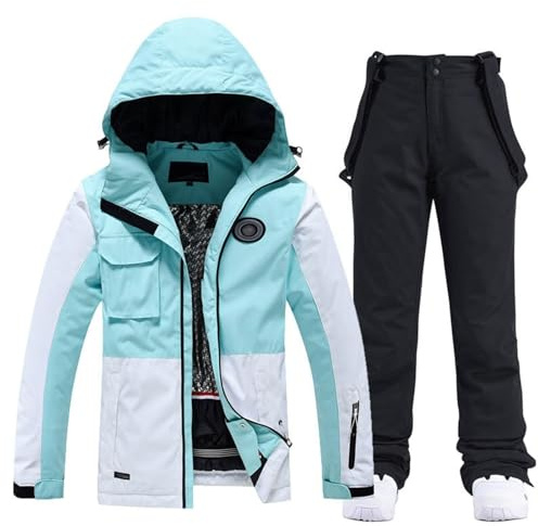 Vhersily 2026 Damen Skianzug Ganzkörperhose Schwarz Elegant Wasserdicht Winddicht Mit Dicker Kapuze Für Snowboard Business Running Bequem Herbst Winter Für Camping Angeln