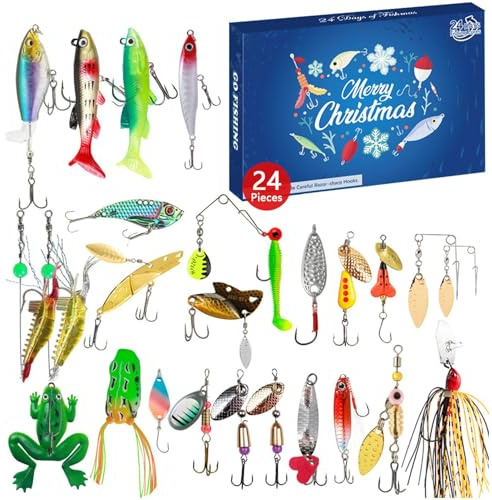 Juls Adventskalender För Fiske Jul 24-Delar 2025 Nedräkning